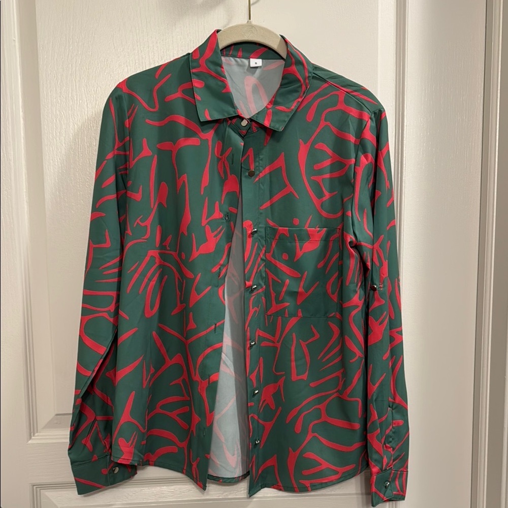 Stylish Green and Pink Women’s Top